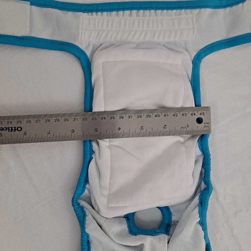 Dog Diaper Blue Washable snap back LARGE
